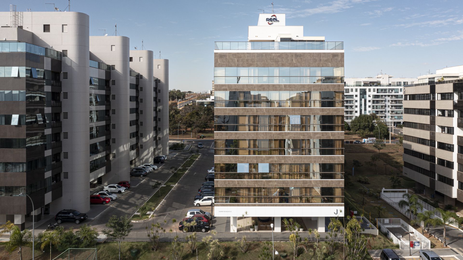 Image of Pilotis of a residential building of a superquadra in Brasilia